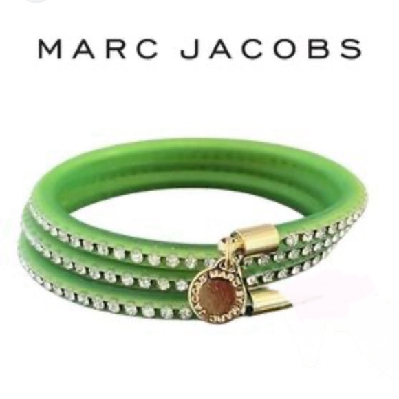 Marc By Marc Jacobs Jewelry - Marc Jacobs green Crystal Wrap Bracelet with gold charm - NWT
